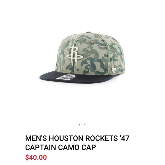 NWT! '47 Captain Houston Rockets Camo Hat - One Size - Picture 3 of 9